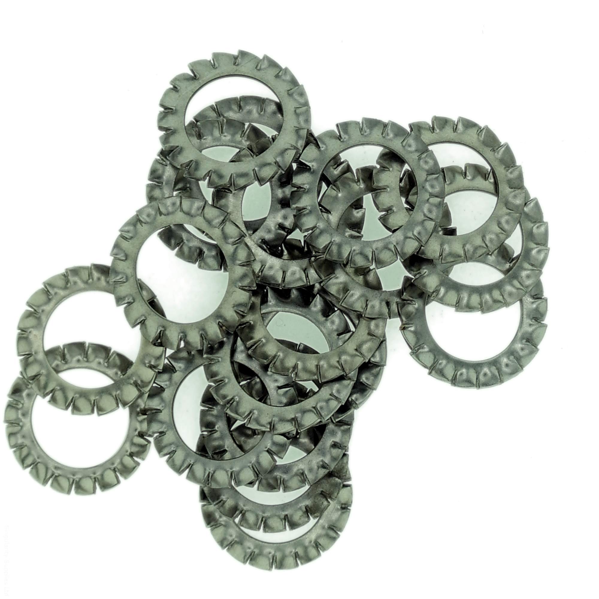 M2.5 (2.5mm) Shakeproof Washer (External Serrated) - Stainless Steel (A2) (Pack of 20) — image 1