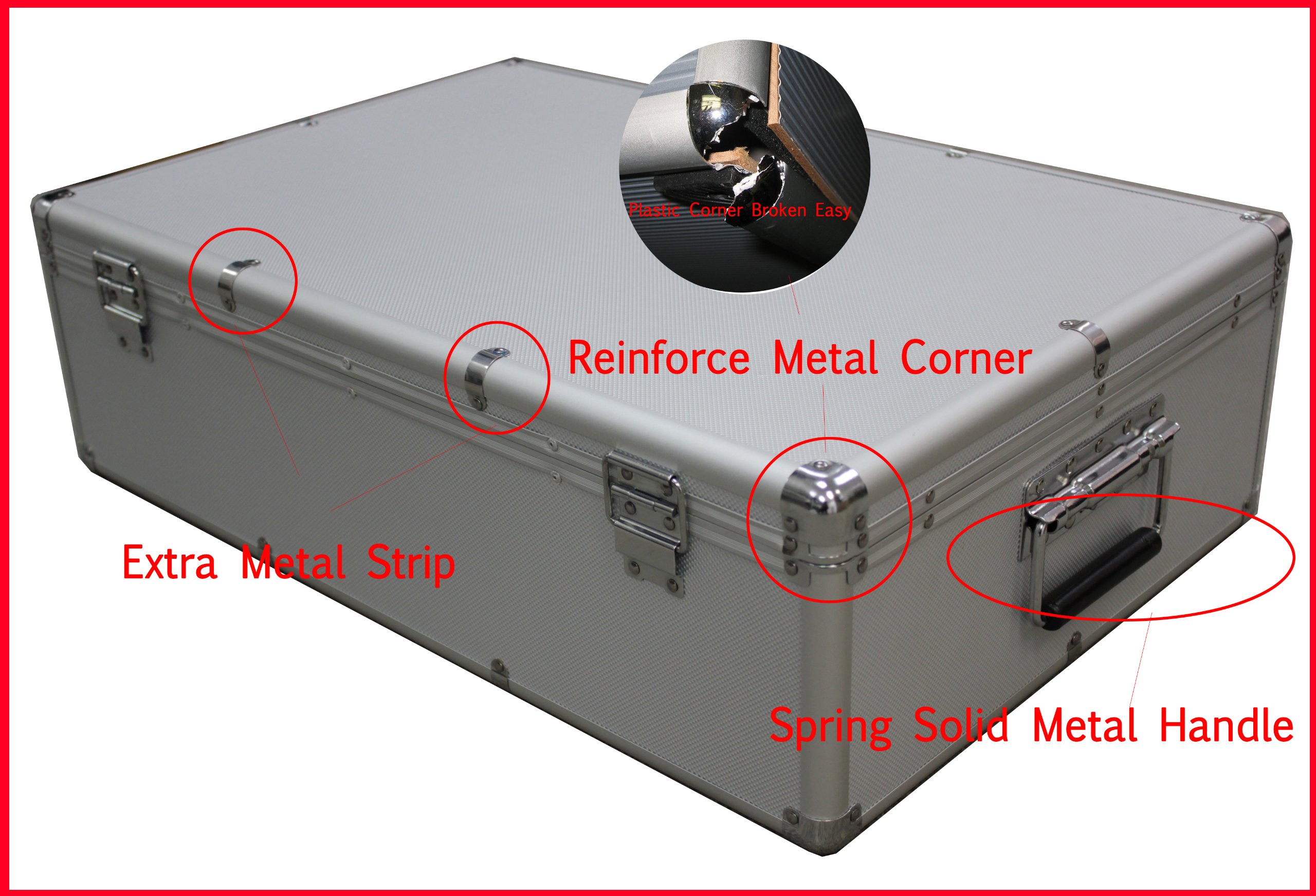 MegaDisc 1000 Cd DVD Silver Aluminum Hard Case for Media Storage Holder