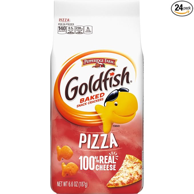 Pepperidge Farm goldfish baked pizza snack crackers (014100085607)