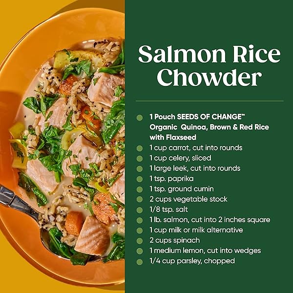 SEEDS OF CHANGE ORGANIC QUINOA, BROWN & RED RICE WITH FLAXSEED, ORGANIC FOOD, 8.5 OZ POUCH