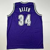 Facsimile Autographed Ray Allen Milwaukee Purple Reprint Laser Auto Basketball Jersey Size Men's XL