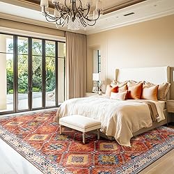 CAPALOCA 5x7 Area Rug Bohemian Rugs with Print