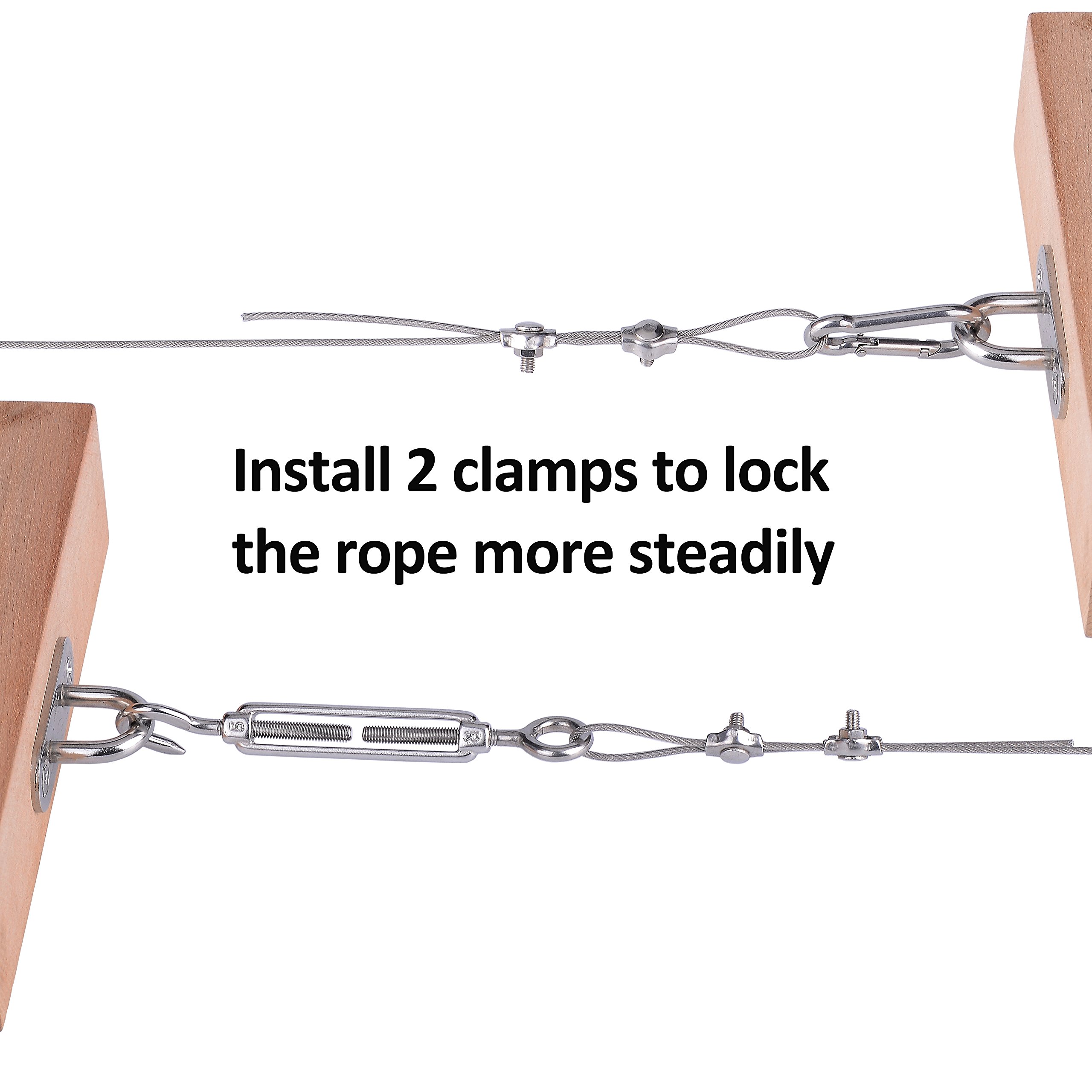 Globe String Light Suspension Kit, Ourdoor String Lights Guide Wire