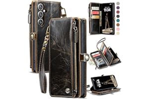 Defencase for Samsung Galaxy S25 FE Case Wallet with RFID Blocking Card Holder for Women and Men, PU Leather Magnetic Snap Fl