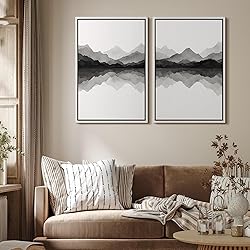 MUDECOR Framed Canvas Print Wall Art Set Black and