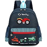 willikiva Cute Zoo Little 3d Backpack Kids Backpack for Boys and Girls Toddler Backpack Waterproof Preschool(Deep Blue Car)