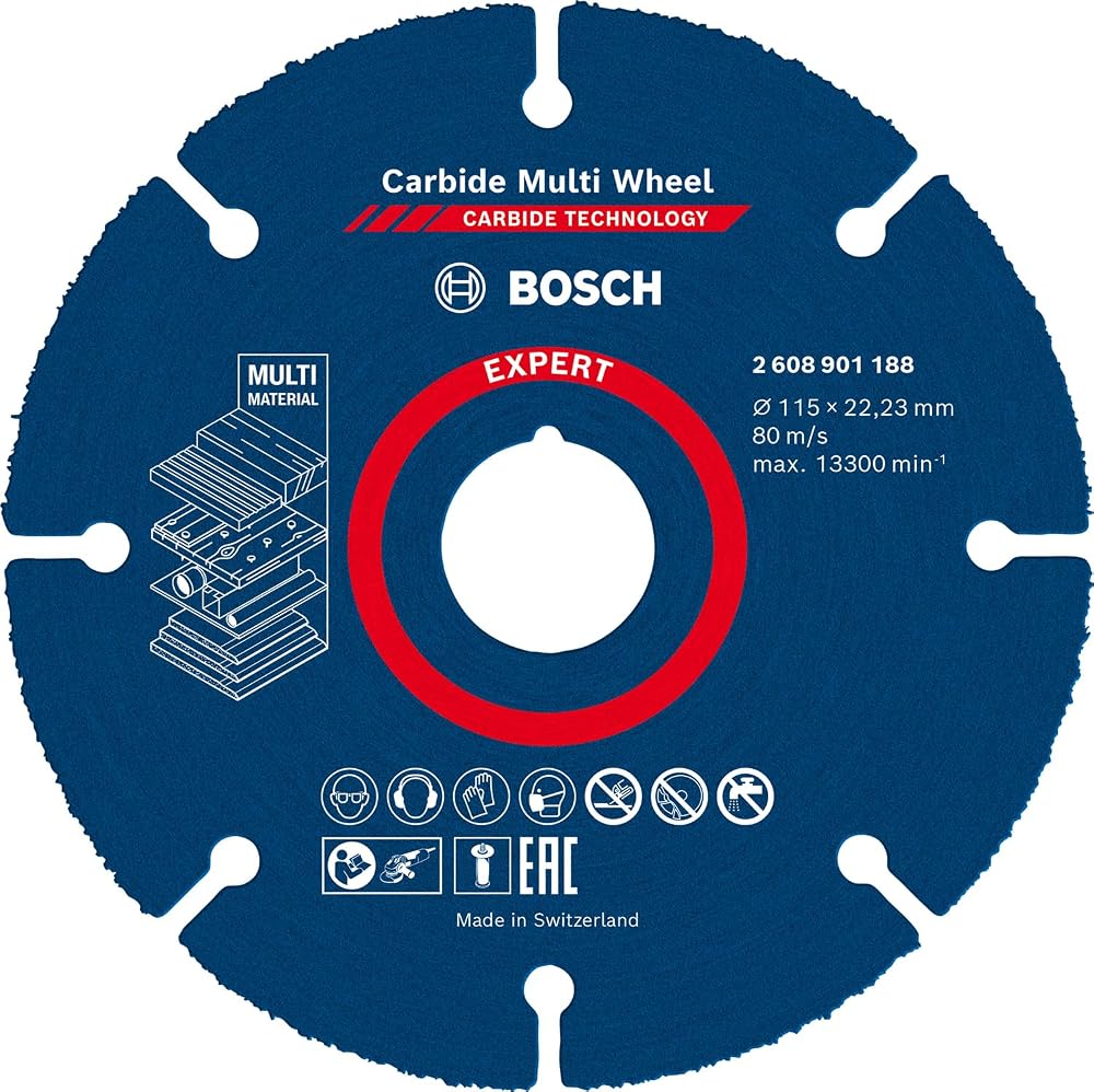 Bosch EXPERT Carbide Multi Wheel Cutting Disc 115 mm 22.23 mm bore