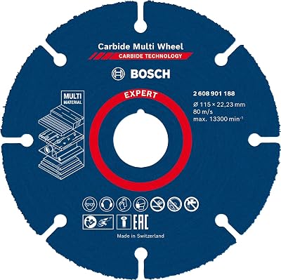 Bosch EXPERT Carbide Multi Wheel Cutting Disc 115 mm 22.23 mm bore