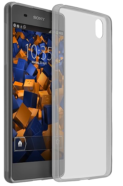 mumbi UltraSlim Hülle für Sony Xperia XA Schutzhülle transparent schwarz (Ultra Slim - 0.70 mm)