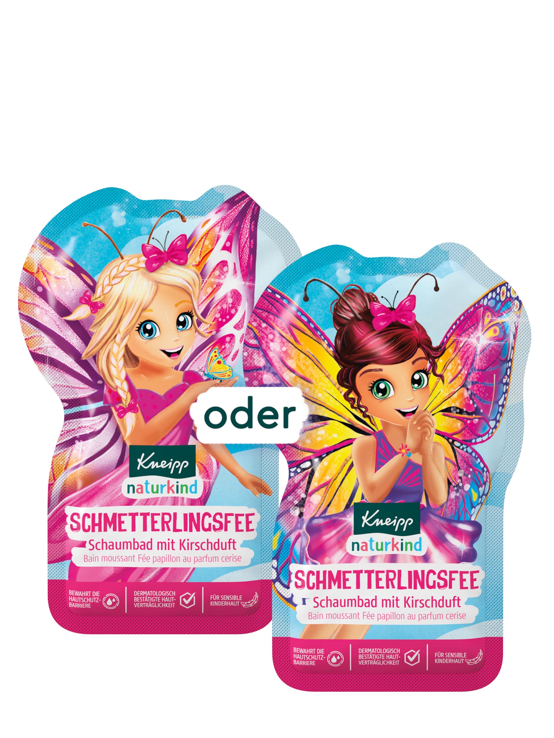 Kneipp naturkind Schmetterlingsfee Schaumbad - Badezusatz mit Kirschduft - Für sensible Kinderhaut - 40ml