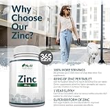Nu U Nutrition Zinc Tablets 40mg - 365 Vegan Easy Swallow - UK Made view 3