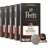 Peet's Coffee Espresso Capsules, Dark Roast, Major Dickason's Blend, 50CT