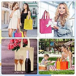Jexine 100 Pcs Non Woven Bags Reusable Gift Bag