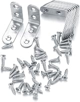 Xiaomoyu 10 Pcs L Shape Brackets Stainless Steel Corner Braces 40mm 90 Degree view 3
