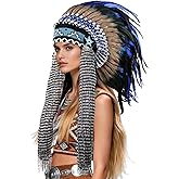 THARAHT Feather Headdress Native American Indian halloween costumes indian costume native american clothing halloween costume