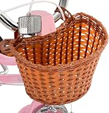 STITCH MANCHI 12 Inch Kids Bike with Basket Stabiliser Pink Girls 3-4 view 7