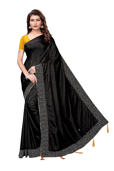 Winza Designer Womens Cotton Silk Saree With Blouse (SILVER PEARLS)