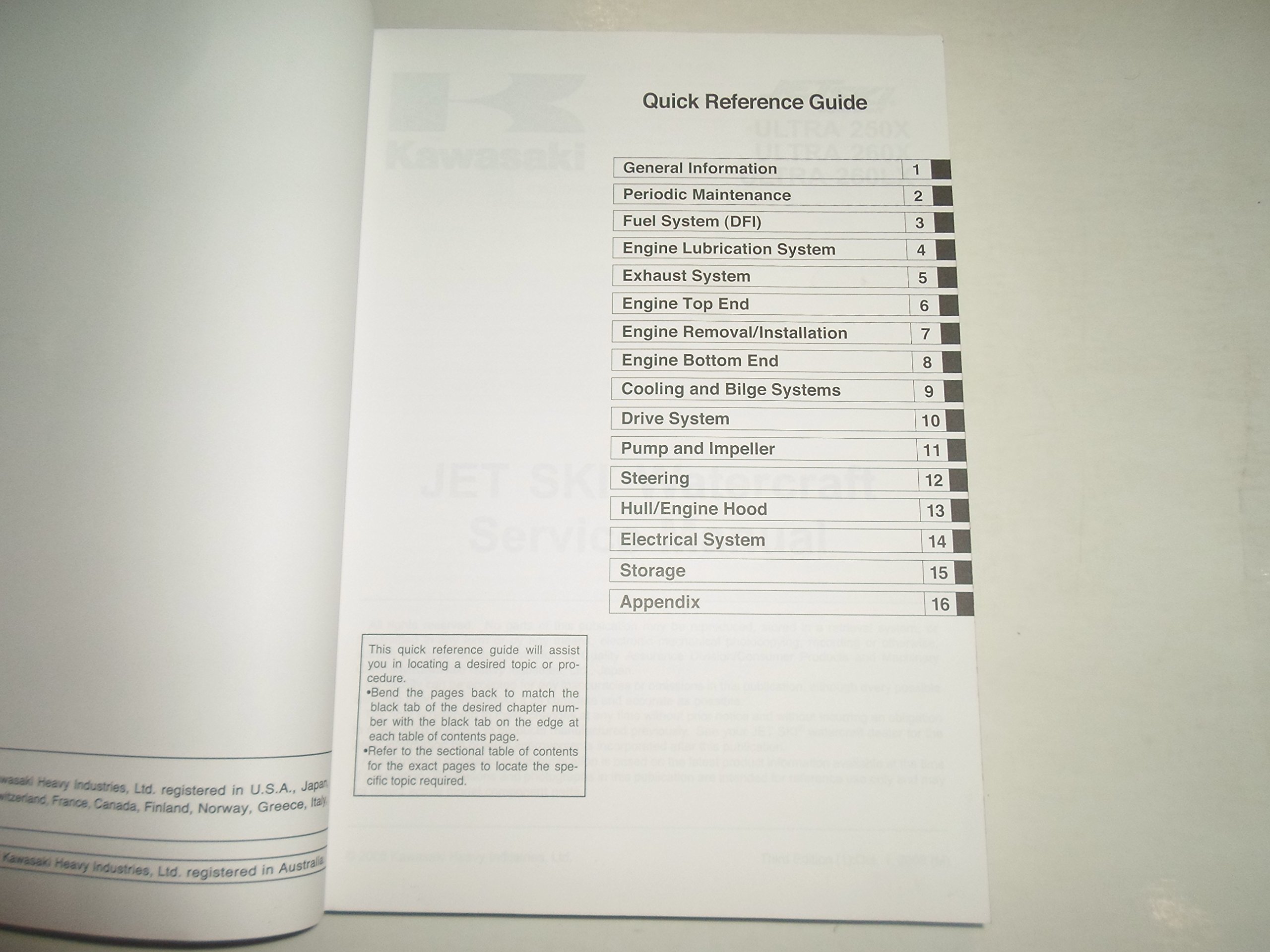 2007 2009 Kawasaki Ultra 250X 260X 260LX Jet Ski Watercraft Service Manual  STAINED: KAWASAKI: Amazon.com: Books