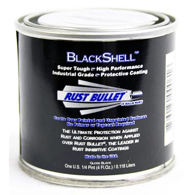 Rust Bullet Blackshell 14 Pint - Black Rust Protection Rust Paint and Rust Inhibitor