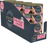 Encore Natural Wet Cat Food Tuna Fillet with Salmon in Broth 16 x 70g Tins view 1