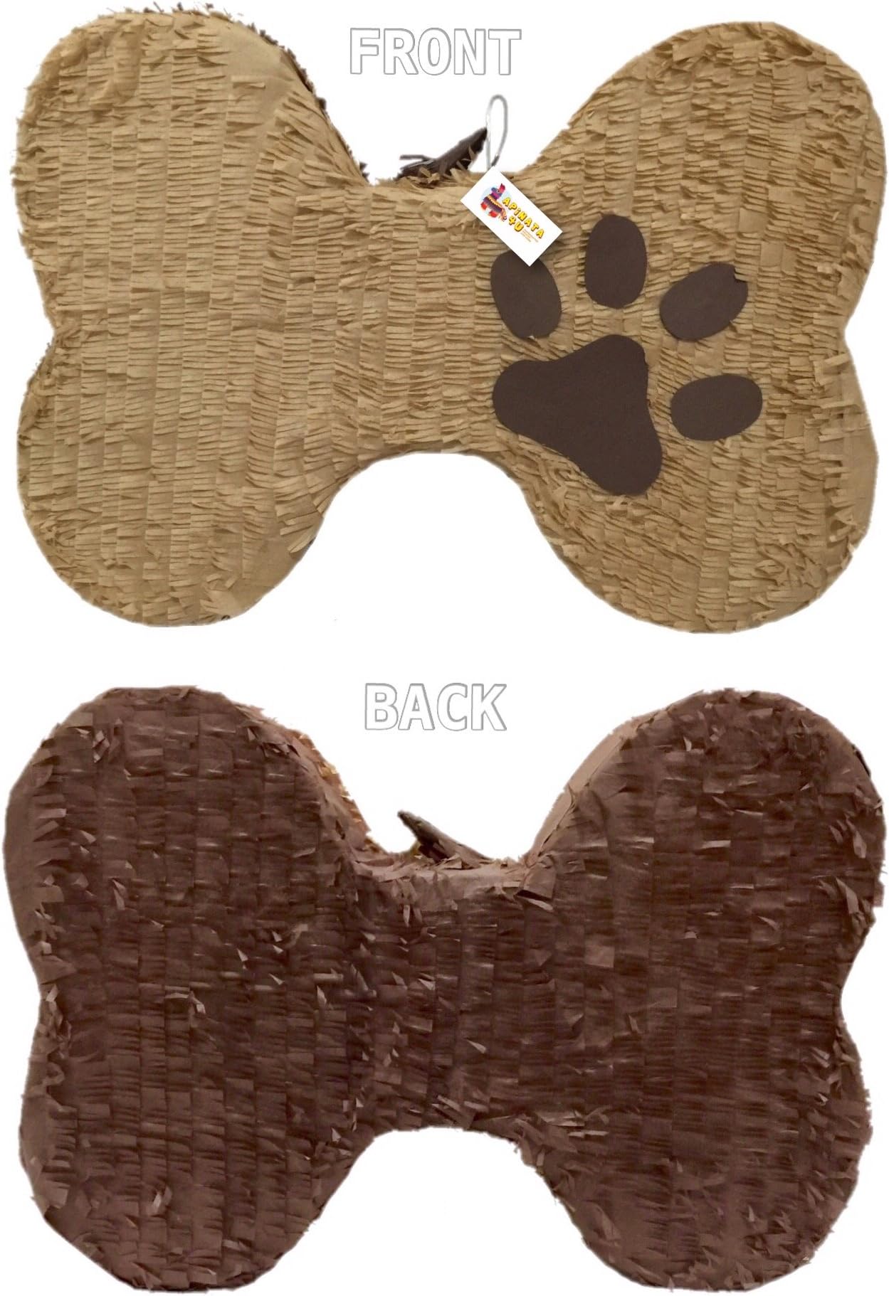 Tan and Brown Dog Bone Pinata Puppy Themed Party Puppy Birthday Supplies