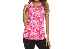 Tanst Sky Women's Zip Up Tank Top Quick Dry Workout Tops Sleeveless Golf Running Yoga Shirt