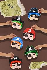 HENBRANDT Pirate Paper Party Masks for Kids Pack of 12 Fancy Dress Costume view 3