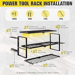 Power Tool Organizer Wall Mount - 300Lbs Load 3