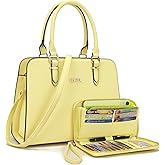 Qiyuer Satchel Purses For Women Top Handle Bag Purse And Wallet Set Work Tote Bags 2pcs