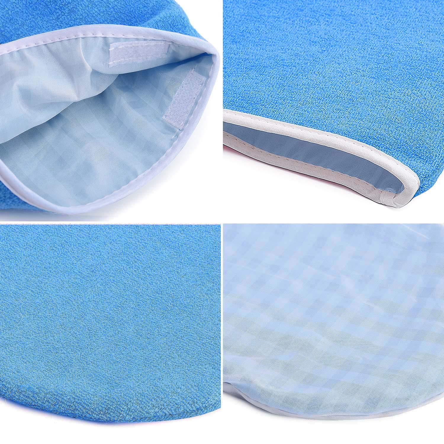 Noverlife Paraffin Wax Work Gloves & Booties, Wax Bath Hand Treatment Mitts Foot Spa Cover for Women, Thin Heat Therapy Insulated Soft Cotton Mittens Feet Hand Care Set - Blue : Beauty