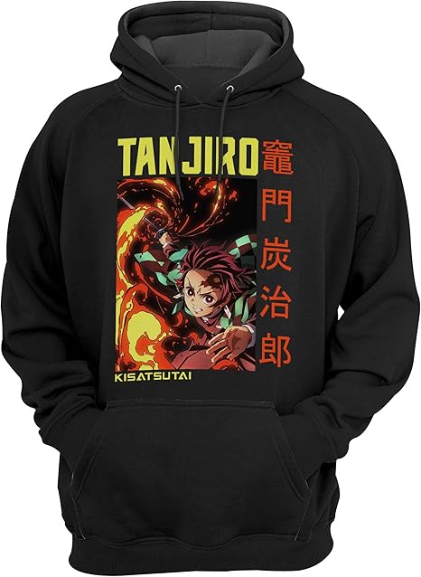 Amazon.com: 68VX Tees Tanjiro Kamado Hoodie, Demon Slayer Kimetsu no