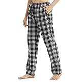 1-2 Pack Womens Flannel Pajama Pants Loungewear for Women Plaid Pajama Bottoms Soft Lounge Pj Pants Cotton Sleepwear