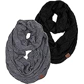 Funky Junque Infinity Scarf for Women – Oversized Chunky Winter Scarf, Colorful Fall Scarves, Soft Sweater Wrap Cozy Style