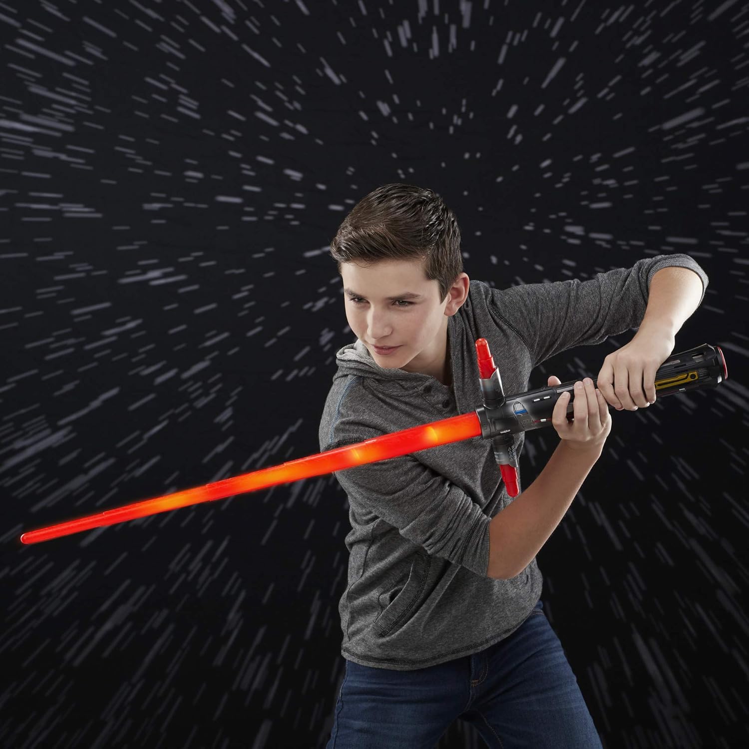 kylo ren spring action lightsaber