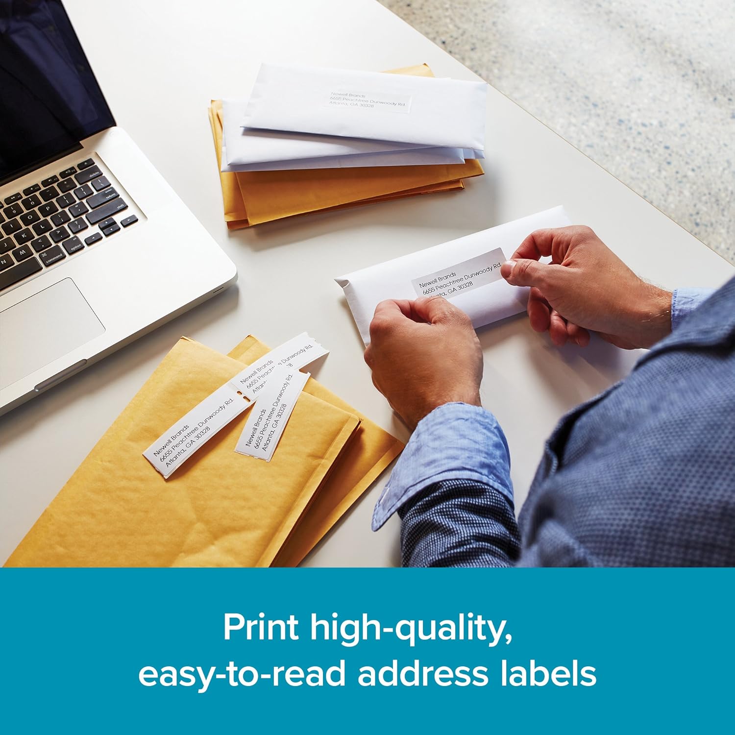DYMO Authentic LW Mailing Address Labels | DYMO Labels for LabelWriter Label Printers (1-1/8" x 3-1/2"), 2 Rolls of 350 (700 Total) : Office Products