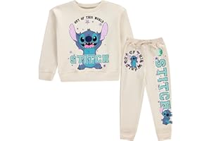 Disney Girls Lilo & Stitch Clothing Set - Stitch Sweatshirt Hoodie and Jogger - 2-Piece Outfit Set - Sizes 4-16