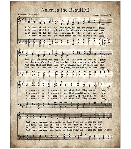 Amazon.com: God Bless America Art,America the Beautiful Print