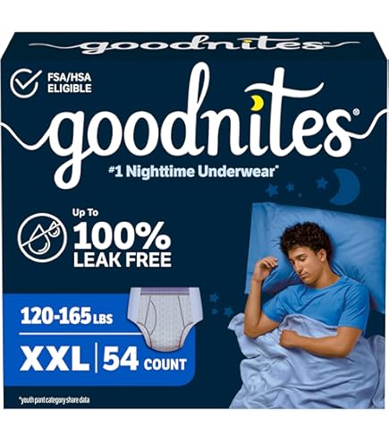 Amazon.com: Goodnites Girls' Nighttime Underwear, Size XXL (120