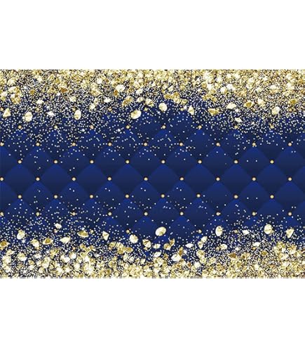 OERJU 7.5x7.5ft 60th Birthday Round Backdrop Cover for Men Royal Blue