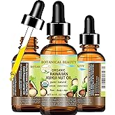 Botanical Beauty Certified Organic KUKUI NUT OIL 100% Pure Natural Virgin Unrefined Cold-Pressed Carrier Oil for Face, Skin, Body, Hair, Lip, Nails. Rich in Vitamin E (0.5 Fl Oz)