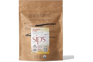 Grace Farms ROOIBOS CHAI ORGANIC ICED TEA (Twelve 1qt. Brew Bags, 3 Gallons) | Refreshing and Spiced, Naturally Sweet Sugar-Free | Easy Cold Brew