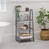 Christow Grey Ladder Shelf Unit 4 Tier Bathroom Storage Display Stand view 6