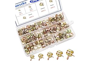 Sunxeke 150Pcs Spring Band Hose Clamps Assortment Kit,5 Sizes Fuel Line Hose Clamps,Low Pressure Air Clip Strap Clamp for Silicone Vacuum Hose Clamp Fuel Line Clamps (6mm 7mm 8mm 9mm 10mm)