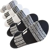 qesuqao Women's Cotton Athletic Ankle Socks with Wicking Anti-Blister Arch Support Cushioned Sole for Running 5 Pairs
