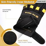 WORK MAXX Mustard Large Gardening Working Gloves Leather Thorn Proof Dexterity view 3