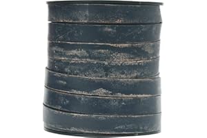 Xsotica-Flat Leather Cords-14 Shades Available- 10.0 MM X 1.0 MM- 1 Yard (Antique Navy Blue)