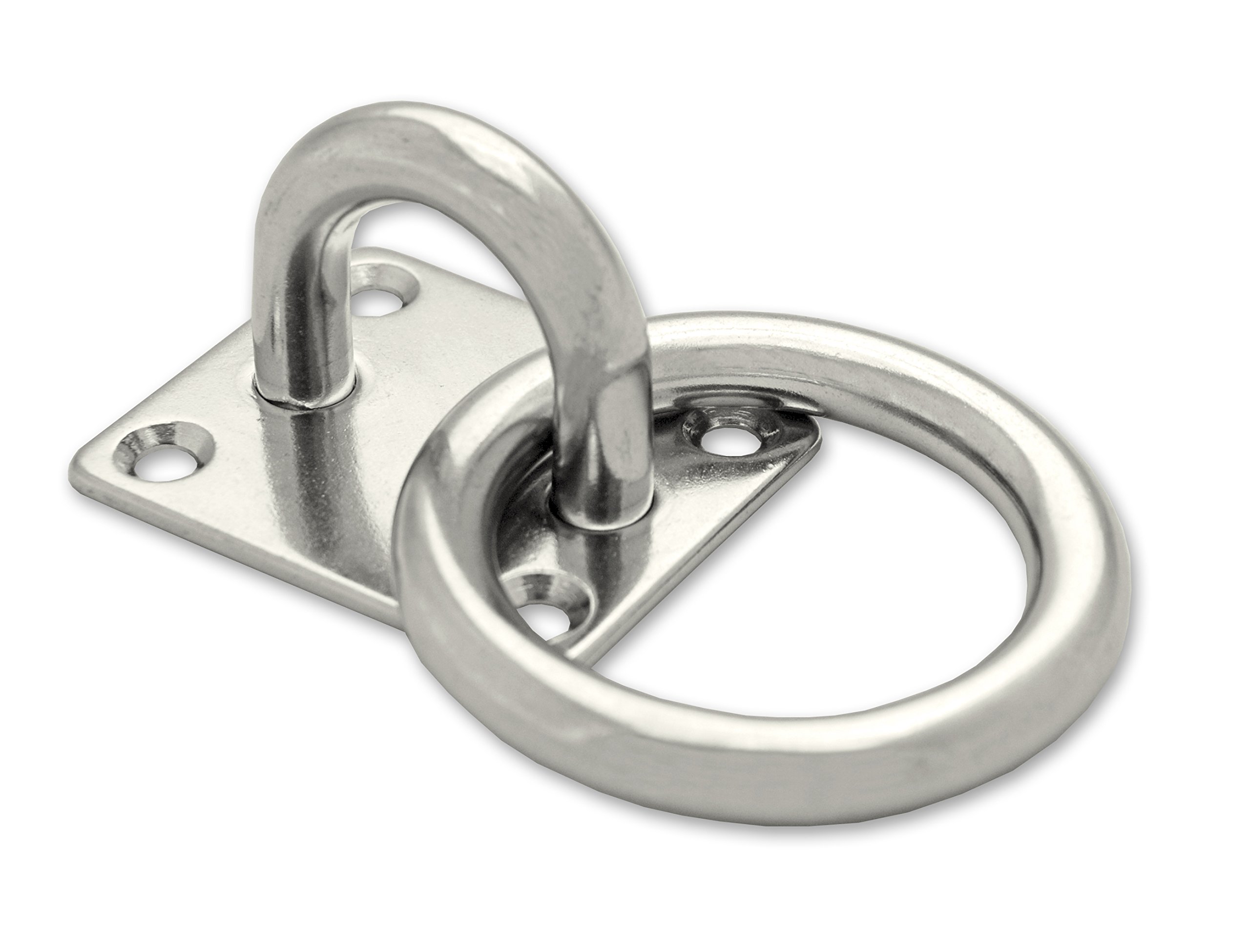 Docks gmar69 Platinum Ring Square with Wire Loose Ring – Stainless Steel – Diameter 10 mm Inner Diameter 50 mm – Diameter 50 mm, Platinum Grey