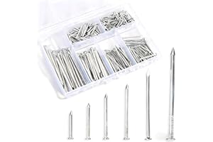 Ywmimn Nail Assortment Kit, 280 Pcs 6 Sizes Nails for Hanging Pictures, Maximum Length 2 Inches Galvanized, Long and Small Fi