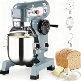 Commercial Food Mixer 30Qt, Heavy Duty Commercial Stand Mixer with 3 Speeds Adjustable, 1250W Electric Dough Mixer with Stain