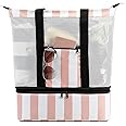 Bluboon Mesh Beach Tote Bag with Cooler Compartment Insulated Detachable Picnic Bag with Zipper and Pocket Pool Bag for Women